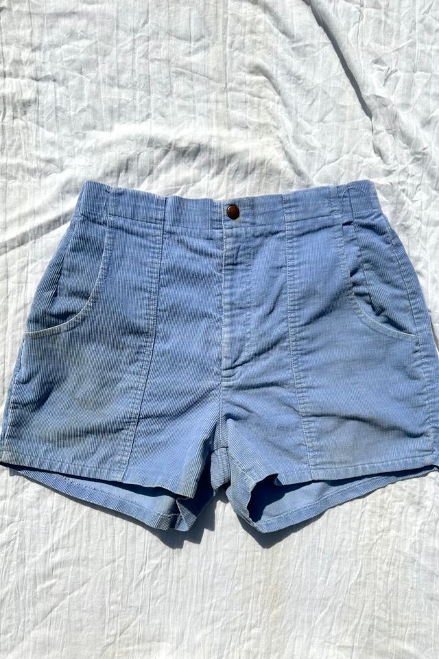 Vintage 1970s Baby Blue Corduroy Shorts Selected by Grievous Angel Vintage #2