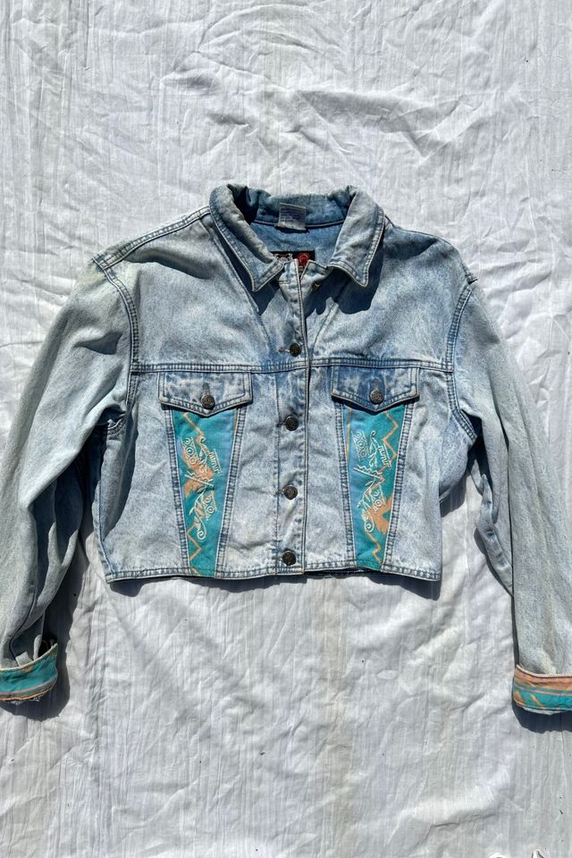 Vintage 1990s Acid Wash Southwest Denim Jacket Selected by Grievous Angel Vintage #2