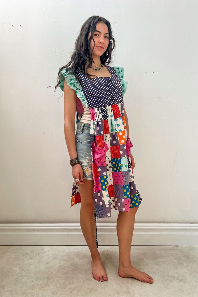 Vintage Reworked Patchwork Apron Wrap Dress Selected by Anna Corinna ...