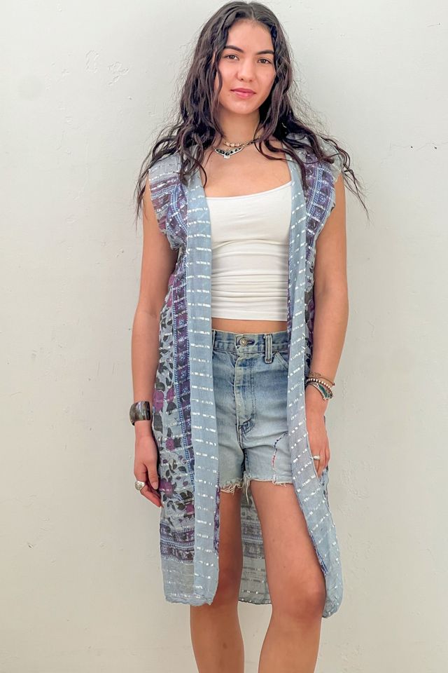 Anna Corinna Reworked Vintage Chambray with Flowers Button Down main image 1