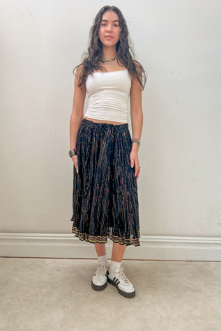 Vintage Midnight Sparkle Stripe Skirt  Selected by Anna Corinna
