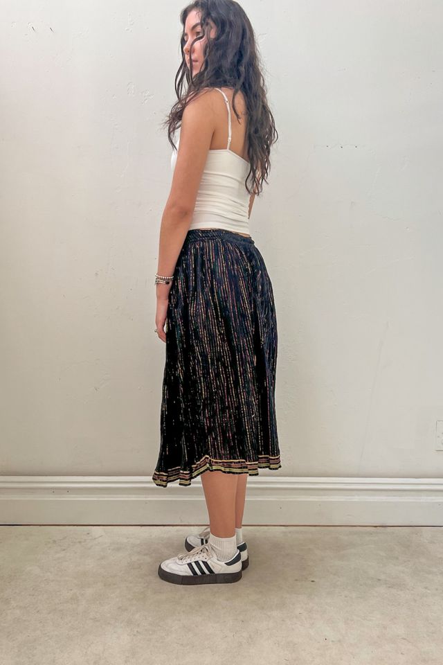 Vintage Midnight Sparkle Stripe Skirt  Selected by Anna Corinna #1