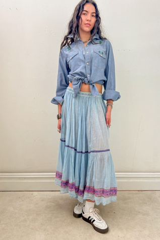 Vintage Cotton Sky Skirt  Selected by Anna Corinna
