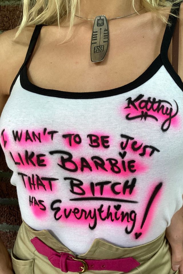 Vintage 1980s Personalized Airbrushed Barbie Tank Selected by Cherry #1