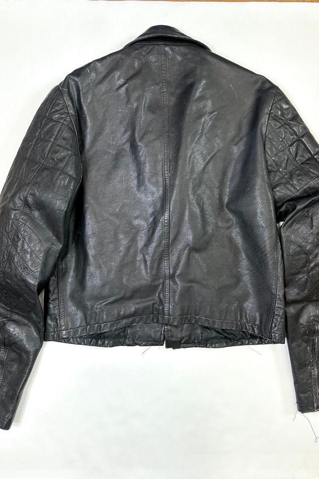 Vintage 1980s Black Vinyl Biker Jacket Selected by Cherry #3