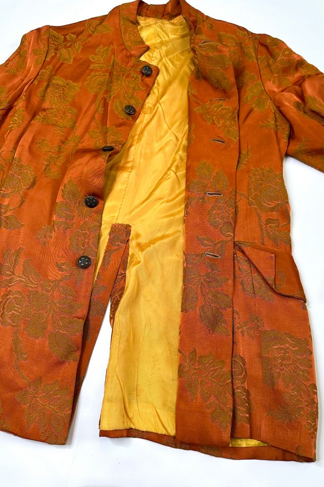 Vintage 1960s Orange Brocade Nehru Jacket Selected by Cherry #2