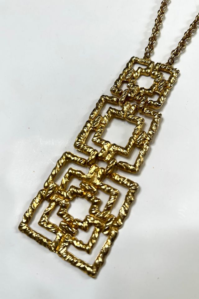 Vintage Goldtone Chunky Mesopotamic Necklace Selected by Cherry #2