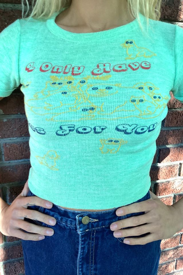 Vintage 1960s "I Only Have Eyes for You" Animal Knit Tee Selected by Cherry #2