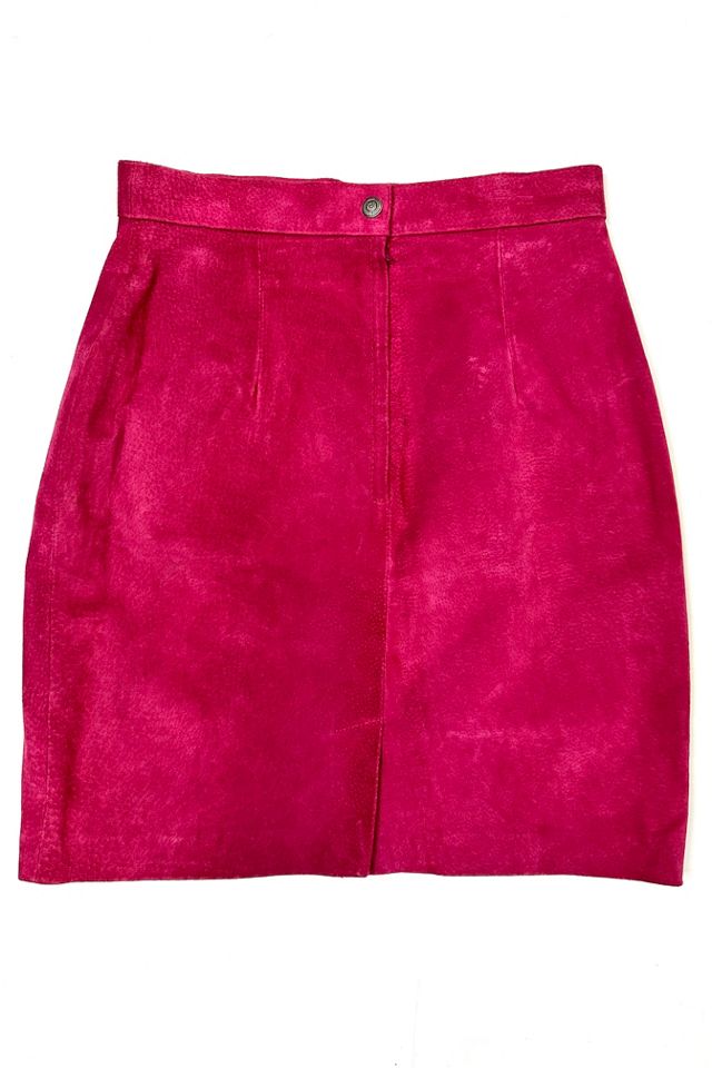 Vintage 1980s Cranberry Suede Skirt Selected by Cherry #2