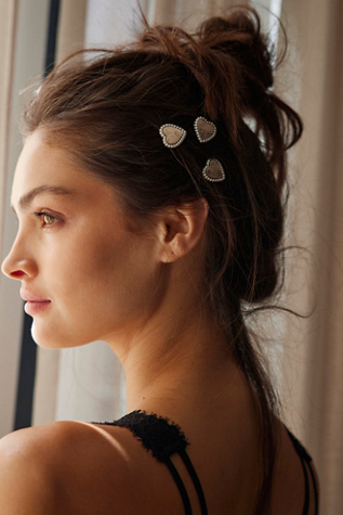 Peyton Hair Barrettes Set at Free People in Heart