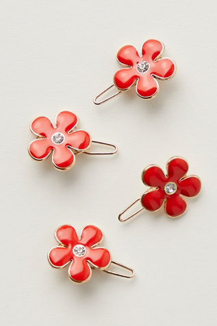 Peyton Hair Barrettes Set par Free People en Rouge, pour femme