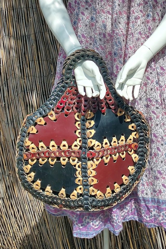 1970's Loop Leather Tote Bag Selected by Garbage Soup #1