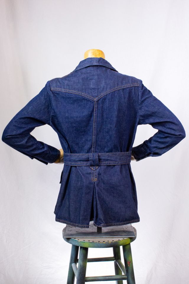 Vintage 70s Levi's for Gals Denim Zip Jacket With Belt