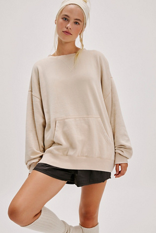 Slow It Down Pullover by Intimately at Free People in Morning Oat, Size: Medium