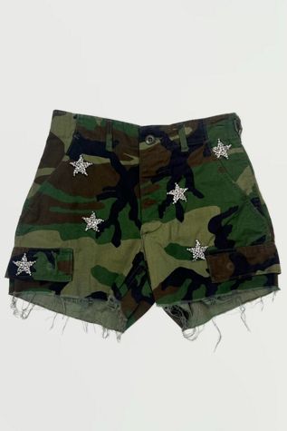 Vintage Star Camo Army Shorts Selected by Rank & Sugar