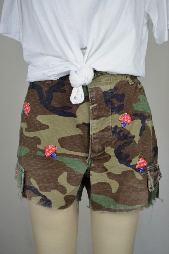Vintage Mushroom Camo Army Shorts Selected by Rank & Sugar #1