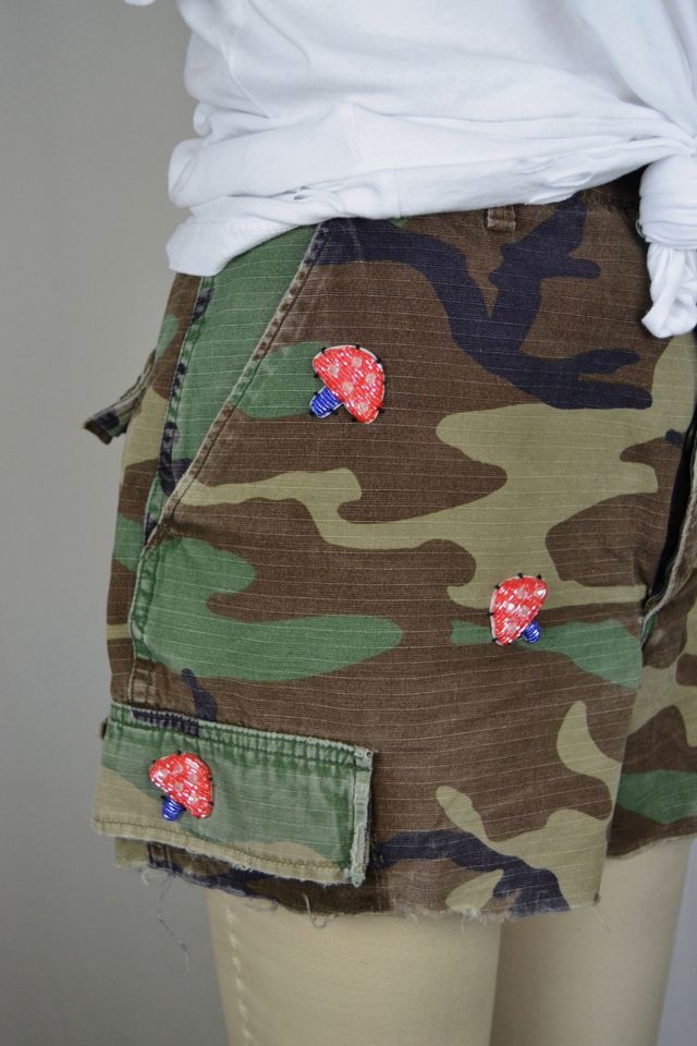 Vintage Mushroom Camo Army Shorts Selected by Rank & Sugar #2