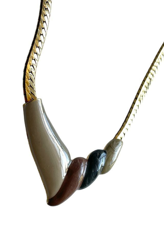 Vintage Enameled Pendant Necklace Selected By Ankh By Racquel Vintage #1