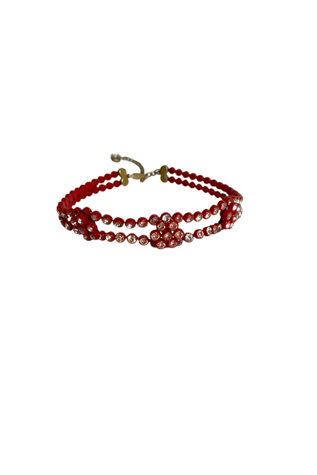 Vintage Red Rhinestone Choker Selected By Ankh By Racquel Vintage