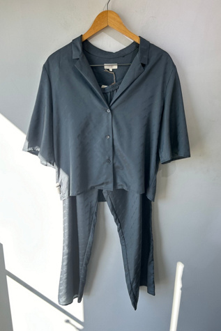 Sally Lapointe Grey Silk Set Selected by The Curatorial Dept.