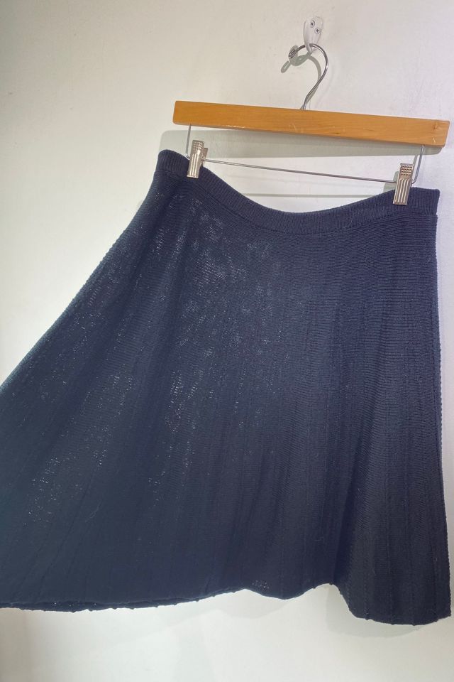 Vintage Black Knit Skirt Selected by The Curatorial Dept. #1