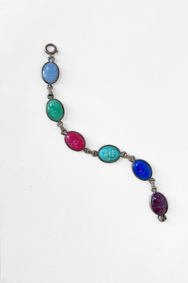 Vintage Sterling Silver Scarab Bracelet Selected by MARMALADE #2