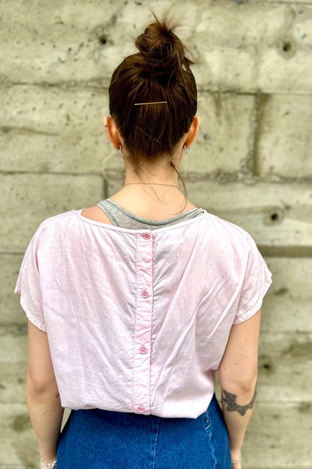 1980’s Pink Embroidered Blouse Selected by Nomad Vintage #2