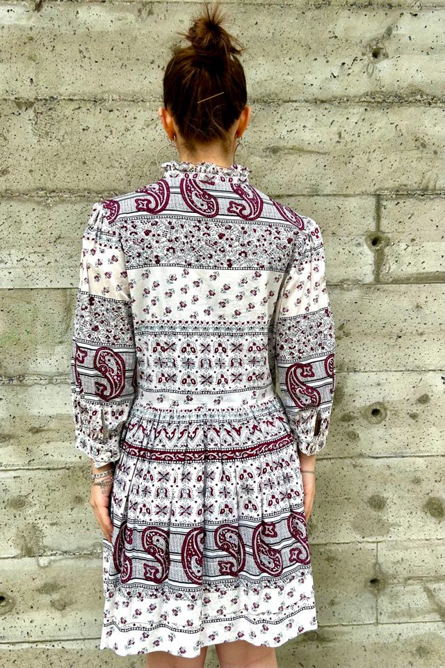 2000’s Pleated Print Shirt Dress Selected by Nomad Vintage #2
