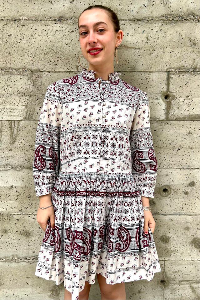 2000’s Pleated Print Shirt Dress Selected by Nomad Vintage #3