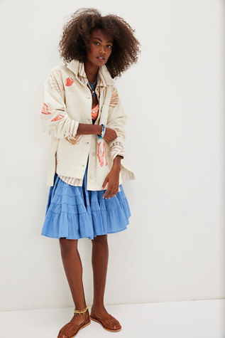 We The Free Madison City Embroidered Jacket at Free People in Tofu, Size: Small