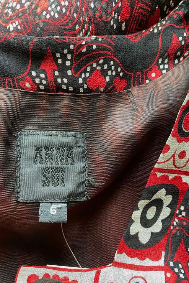 Vintage Anna Sui 70s London Inspired Print Dress Selected By Ritual Vintage #3
