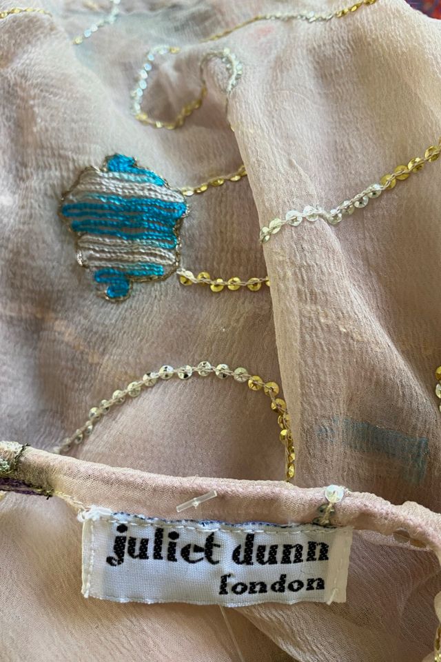 Y2K Juliet Dunn London Chiffon Embroidered Blouse Selected By Ritual Vintage #3