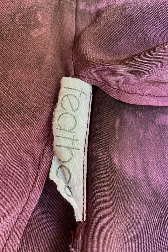 1990s Feathers Dyed Silk Draped Top Selected By Ritual Vintage #2