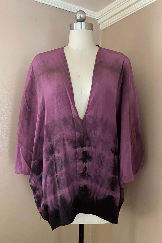 1990s Feathers Dyed Silk Draped Top Selected By Ritual Vintage #3