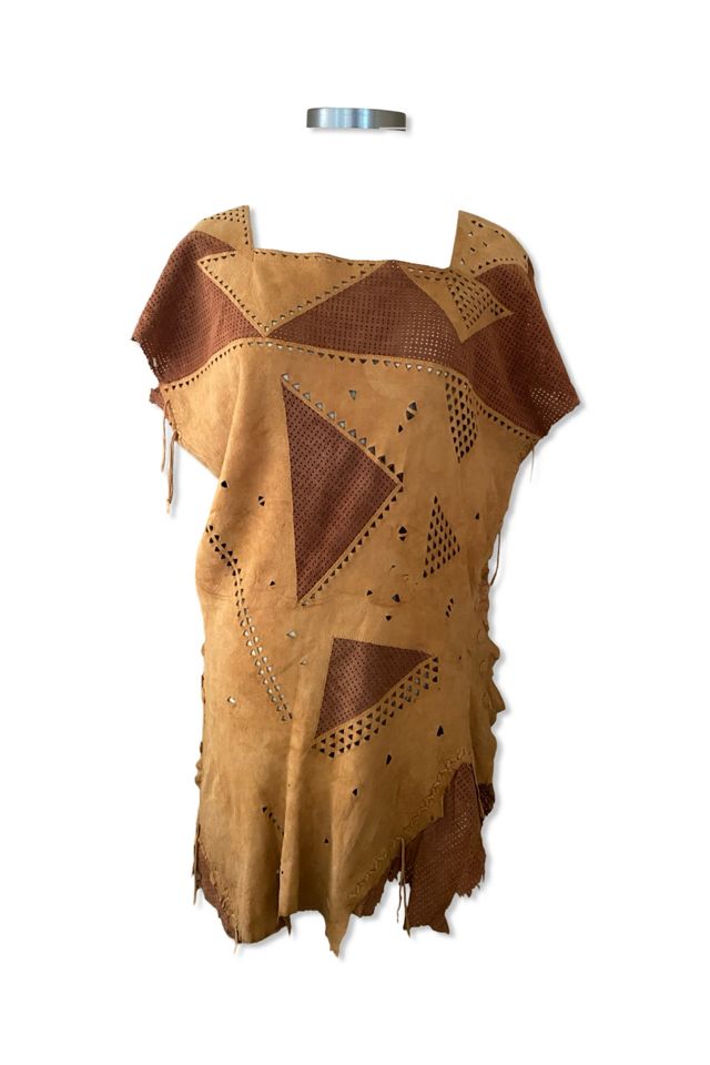 1980s Suede Cutout Ultra Mini Tunic Dress Selected By Ritual Vintage #1