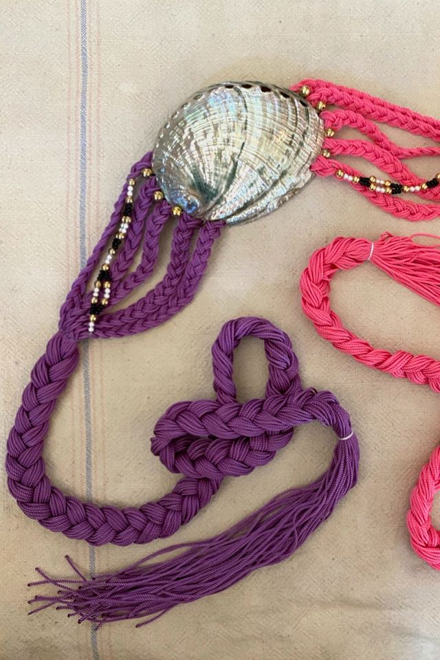 1980s Abalone Shell Rope Tassel Belt Selected By Ritual Vintage | Free ...