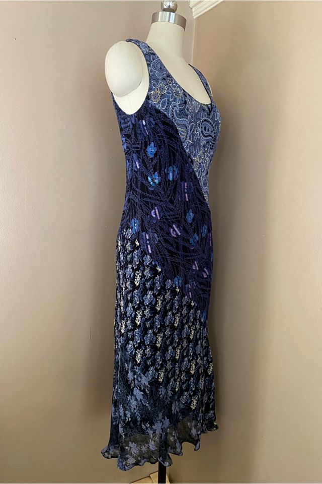 1990s Mixed Media Chiffon Bias Cut Slip Dress Selected By Ritual Vintage #2