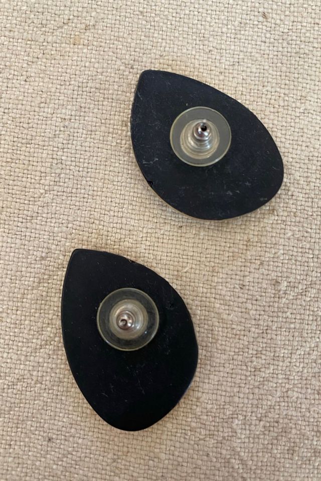 1980s Post Modern Enamel Teardrop Earrings Selected By Ritual Vintage #1
