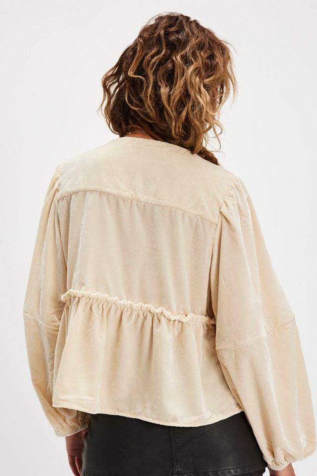 Brunch Babe Velvet Blouse #1