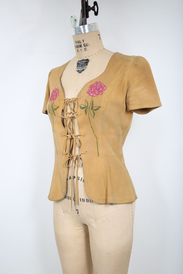 1970s Artisan Made Chestnut Suede Vintage Jacket