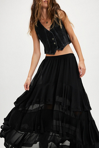 Clementine Maxi Skirt at Free People in Black, Size: XL