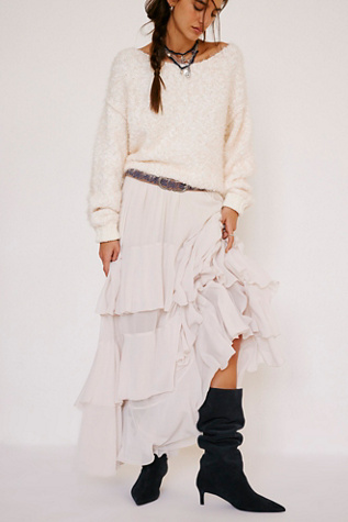 Clementine Maxi Skirt by Free People in White, Size: XS