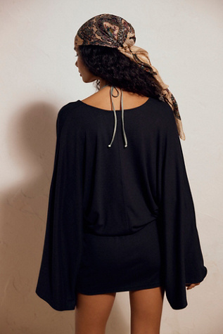 Женское платье free-est Good Feels V-Neck Mini, цвет: Чёрный — фото 2