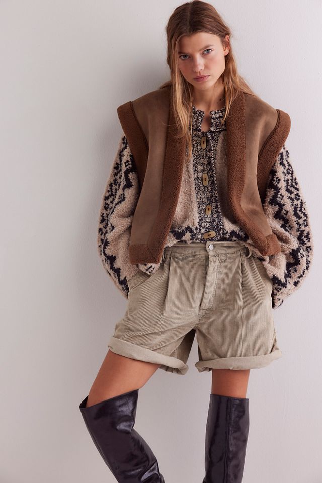 We The Free Cammie Slouchy Cord Shorts #3