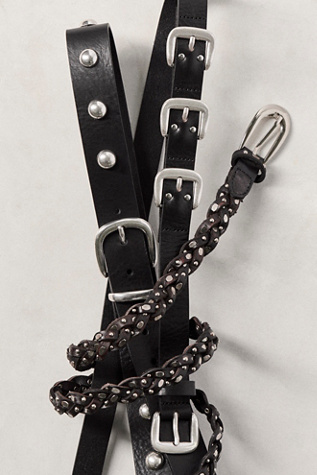 Rhodes Stud Belt at Free People in Black, Size: M/L