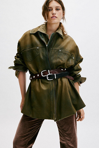 Rhodes Stud Belt at Free People in Mocha, Size: M/L