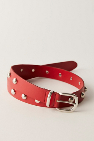 Rhodes Stud Belt At Free People In Sour Cherry, Size: M/L