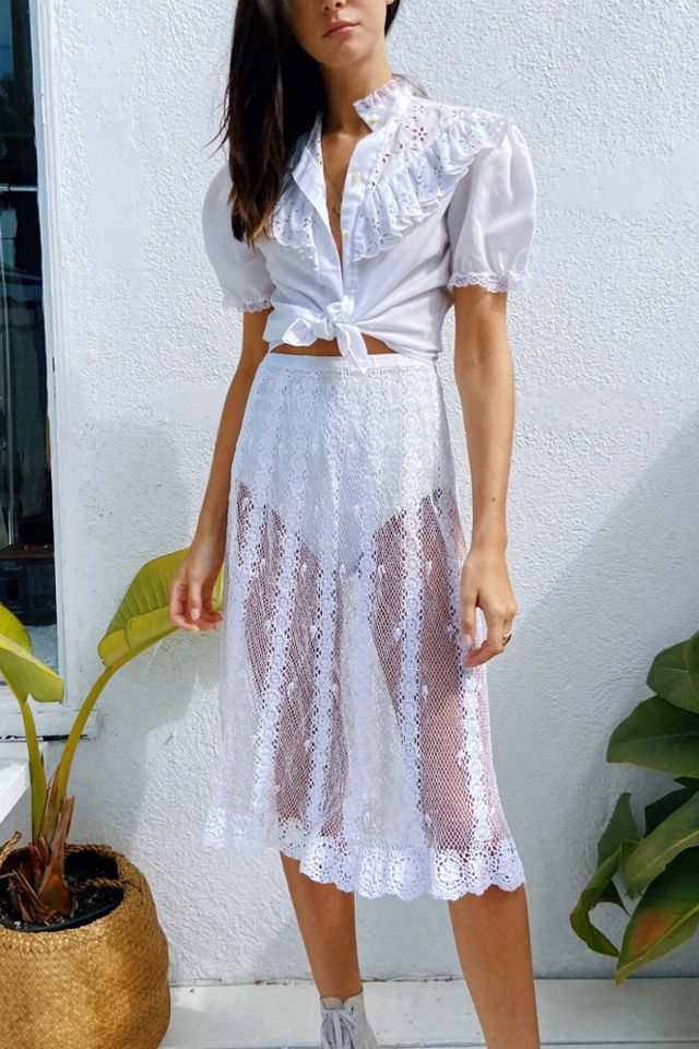 Crochet-lace Skirt Selected by Madly Vintage #3