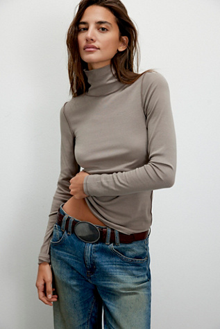 We The Free Good Good Turtleneck Top At Free People In Fallen Rock, Size: Large