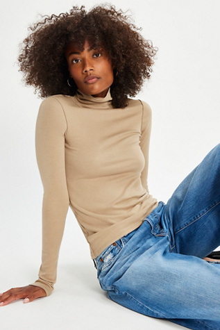 We The Free Good Good Turtleneck Top at Free People in Treehouse, Size: Medium